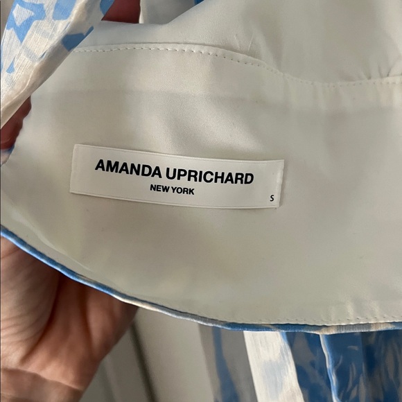 Amanda Uprichard Long Sleeve Aurelie Top in Wish Print  Open Back Revolve S - Picture 6 of 6